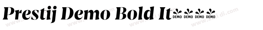 Prestij Demo Bold It字体转换